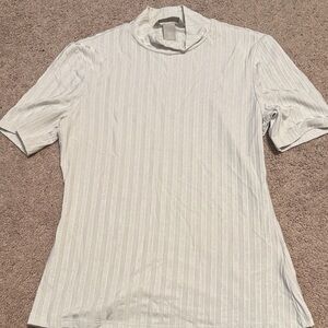 Women’s stripped faux turtle neck shirt